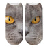 New Design 3D Printed Women Winter Christmas Socks Funny Creative Pet Cat Face Unisex Cotton Ankle Socks Children Gift Animal Lover Socks For Men And Women