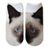 New Design 3D Printed Women Winter Christmas Socks Funny Creative Pet Cat Face Unisex Cotton Ankle Socks Children Gift Animal Lover Socks For Men And Women