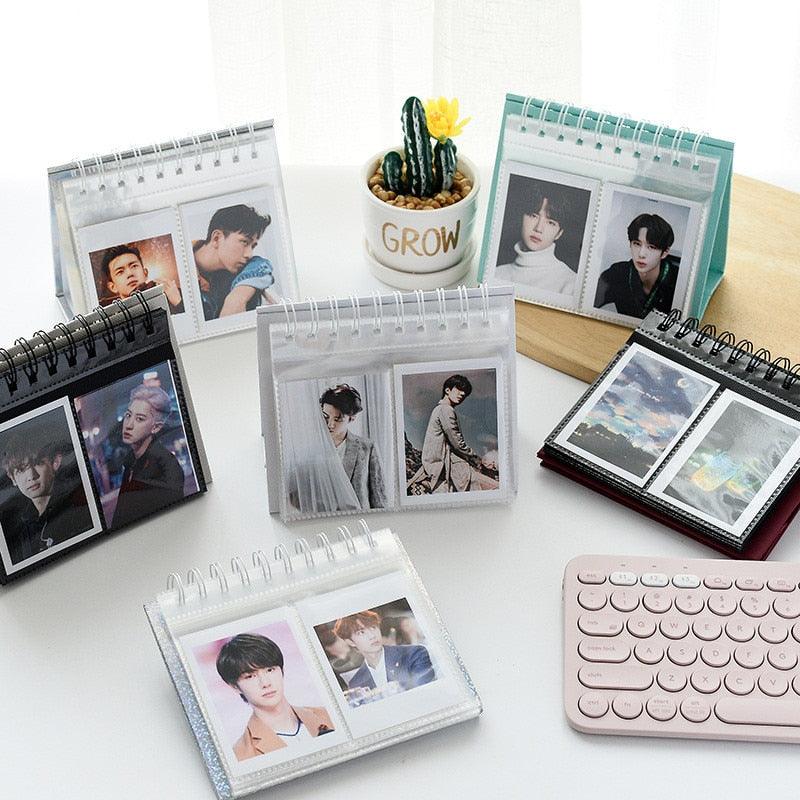 New Desktop Mini  Standing Polaroid Photo Album Scrapbooking Photocards album for cards stamps Photo Frame Instar Tabletop Flip Calendar Photo Album Gifts For Everyone