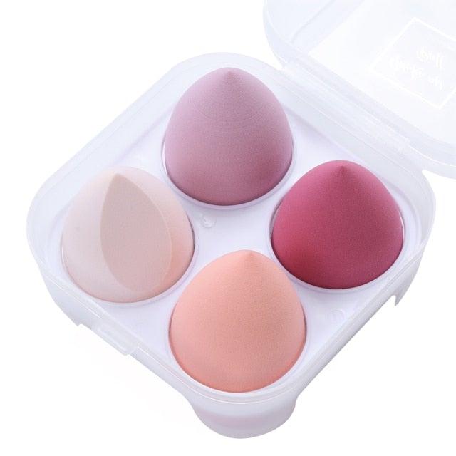 New Different Sizes Makeup Sponge Cosmetic Puff Sponge Powder Blush Beauty Tools With Storage Box Luxury Soft Design For Womens