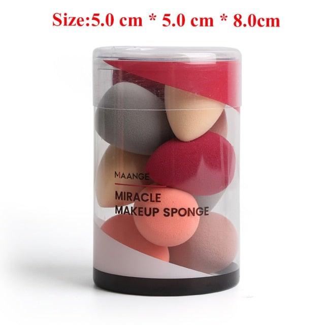 New Different Sizes Makeup Sponge Cosmetic Puff Sponge Powder Blush Beauty Tools With Storage Box Luxury Soft Design For Womens