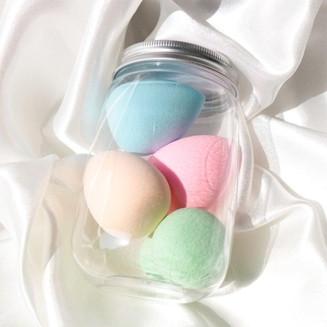 New Different Sizes Makeup Sponge Cosmetic Puff Sponge Powder Blush Beauty Tools With Storage Box Luxury Soft Design For Womens