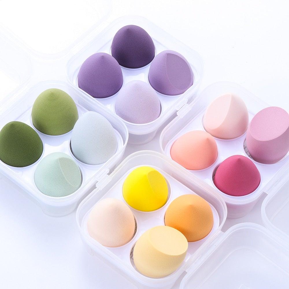 New Different Sizes Makeup Sponge Cosmetic Puff Sponge Powder Blush Beauty Tools With Storage Box Luxury Soft Design For Womens