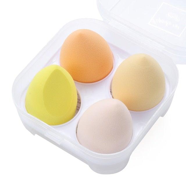 New Different Sizes Makeup Sponge Cosmetic Puff Sponge Powder Blush Beauty Tools With Storage Box Luxury Soft Design For Womens