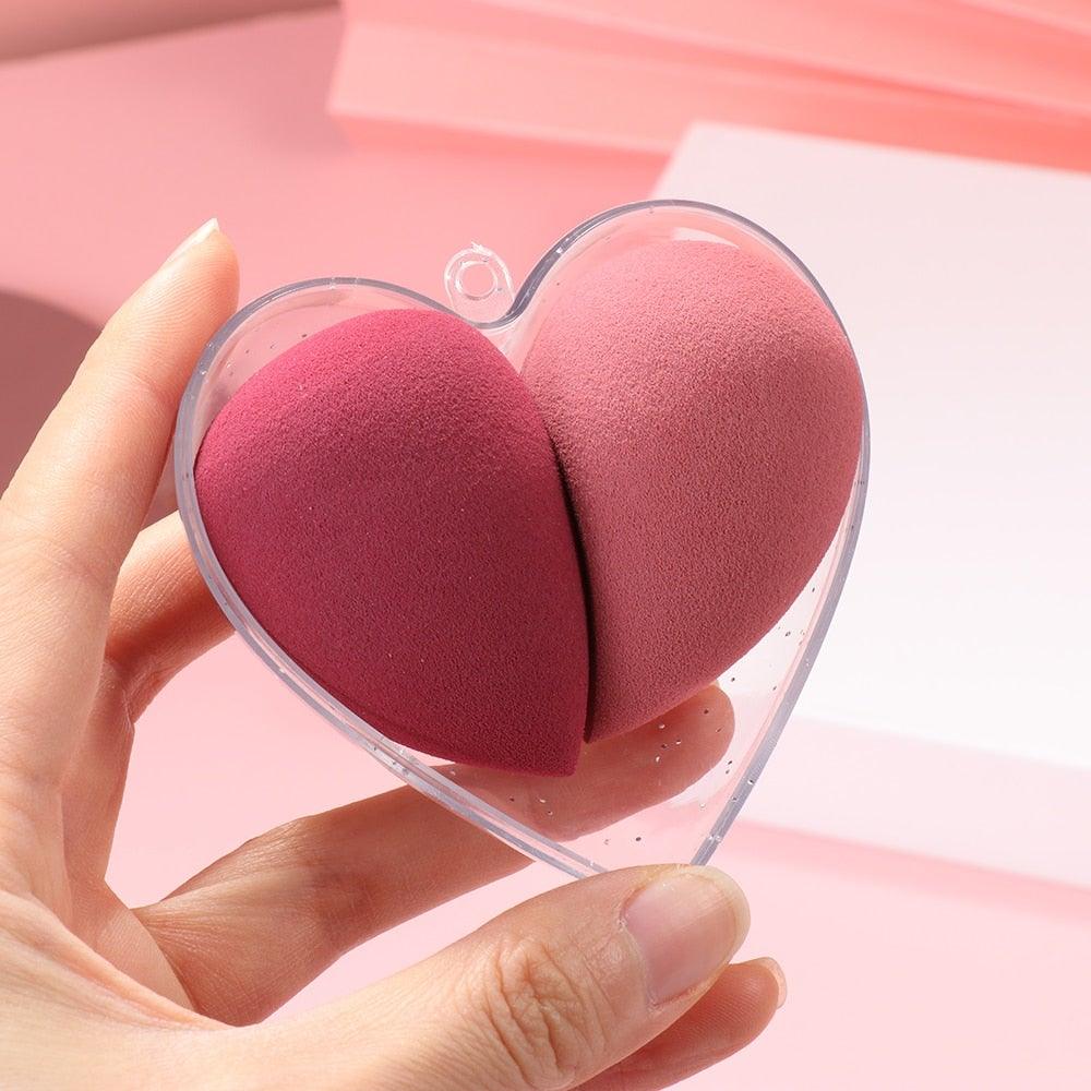 New Different Sizes Makeup Sponge Cosmetic Puff Sponge Powder Blush Beauty Tools With Storage Box Luxury Soft Design For Womens