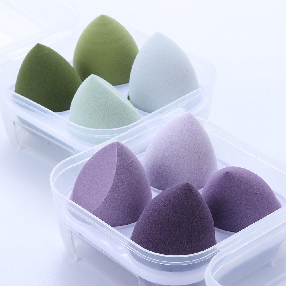 New Different Sizes Makeup Sponge Cosmetic Puff Sponge Powder Blush Beauty Tools With Storage Box Luxury Soft Design For Womens