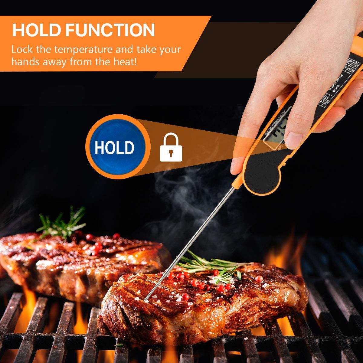 New Digital Kitchen Food Thermometer For Meat Water Milk Cooking Food Probe BBQ Electronic Oven Thermometer Food Thermometer Waterproof Probe With Backlit Sensing Kitchen Cooking Food Thermometer For Meat Water Milk Cooking Food BBQ  Kitchen Tools