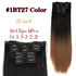 New Fashion 16 Clip In Hair Extension Long Straight Natural Black 6 Pcs/Set 16 Clips 22 Inch Synthetic Hair Piece Wigs For Black Women Cosplay Wigs For Women