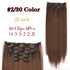 New Fashion 16 Clip In Hair Extension Long Straight Natural Black 6 Pcs/Set 16 Clips 22 Inch Synthetic Hair Piece Wigs For Black Women Cosplay Wigs For Women