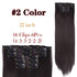 New Fashion 16 Clip In Hair Extension Long Straight Natural Black 6 Pcs/Set 16 Clips 22 Inch Synthetic Hair Piece Wigs For Black Women Cosplay Wigs For Women