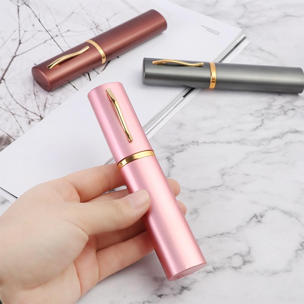 New Fashion 1pc Alumin Pencil Glasses Box Women Men Metal Mini Portable Reading Glasses Sunglasses Case Small Tube Reader Glasses Men Women Spring Hinged Eyeglasses