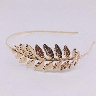 New Fashion Bride beautiful simple generous metal Leaves leaf crown hair band headband Women girls hair Accessories Headdress For Weddings - ALLURELATION - - Stevvex.com