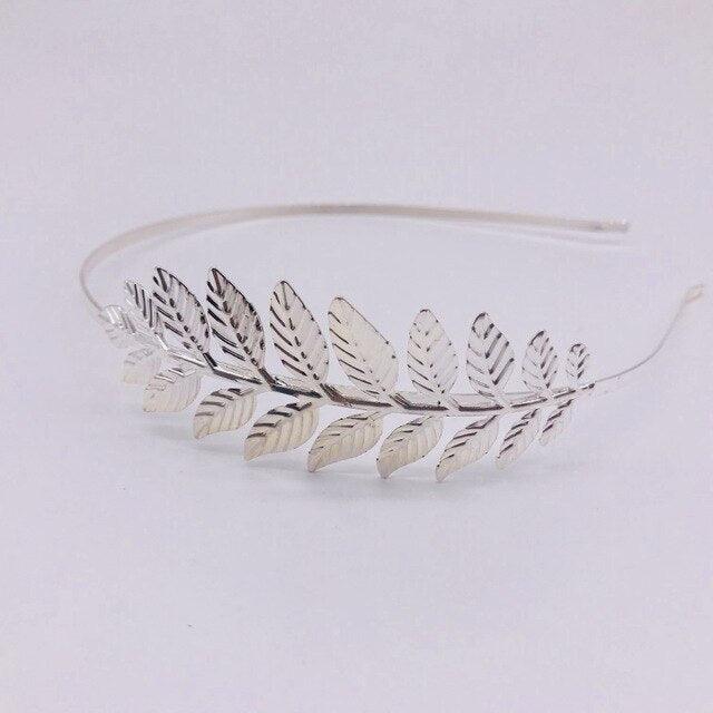 New Fashion Bride beautiful simple generous metal Leaves leaf crown hair band headband Women girls hair Accessories Headdress For Weddings - ALLURELATION - - Stevvex.com