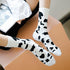 New Fashion Cow Print Cute Animals White Cartoon Socks Cute Happy Socks Unisex Fashion Socks Cow Style Breathable Socks For Men And Women