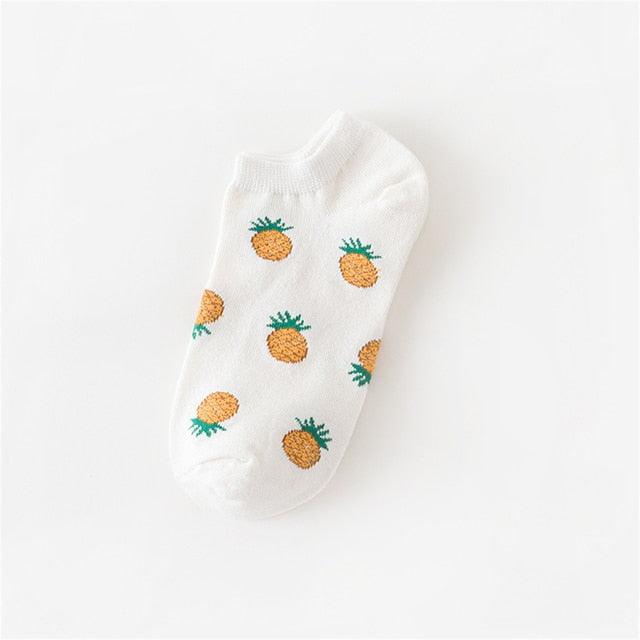 New Fashion Funny Cartoon Egg Socks Cute Girls' Happy Animal Fruit Foods Short Socks Penguin Fried Omelette Strawberry Pineapple Printed Unisex Socks For Men And Women