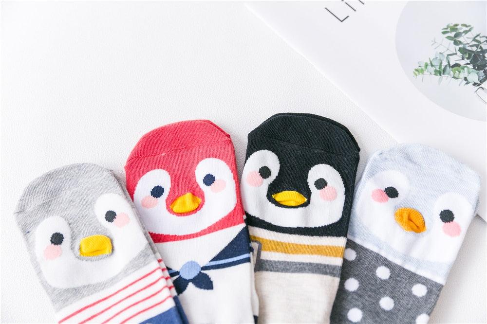 New Fashion Funny Cartoon Egg Socks Cute Girls' Happy Animal Fruit Foods Short Socks Penguin Fried Omelette Strawberry Pineapple Printed Unisex Socks For Men And Women