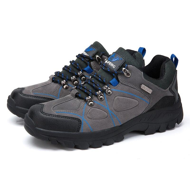 New Fashion Hiking Shoes Men Spring Mountain Climbing Shoes Outdoor Sport Shoes Leather Waterproof Lightweight Outdoor Mountain Sport Shoe