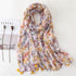 New Fashion Lady High Quality Soft Polka Floral Elegant Fringe Viscose Shawl Scarf Lightweight Wrap Headband Muslim Hijab For Women 180*90Cm