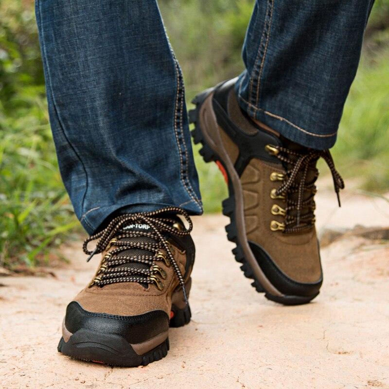 New Fashion Outdoors Men's Sneakers Waterproof Shoes Mens Casual Shoe Waterproof Hiking Boots Outdoor Lightweight Shoes Outdoor Walking Lace Up Anti-Slip Casual Shoes