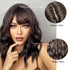 New Fashion Short Bob Water Wave Synthetic Wigs for Women Natural Cosplay Fake Hair Shoulder Length Women's Brown Wig with Bangs Wigs For Black Women