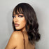 New Fashion Short Bob Water Wave Synthetic Wigs for Women Natural Cosplay Fake Hair Shoulder Length Women's Brown Wig with Bangs Wigs For Black Women