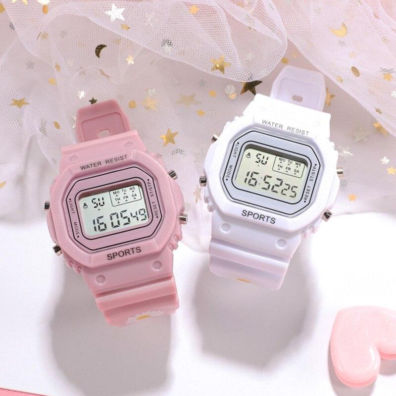 New Fashion Silicone Strap Men Women Watches Casual Digital Sport Watch Children Wristwatch Digital Watch with Stopwatch Military Multifunctional Classic Outdoor LED Backlight Sports Watches