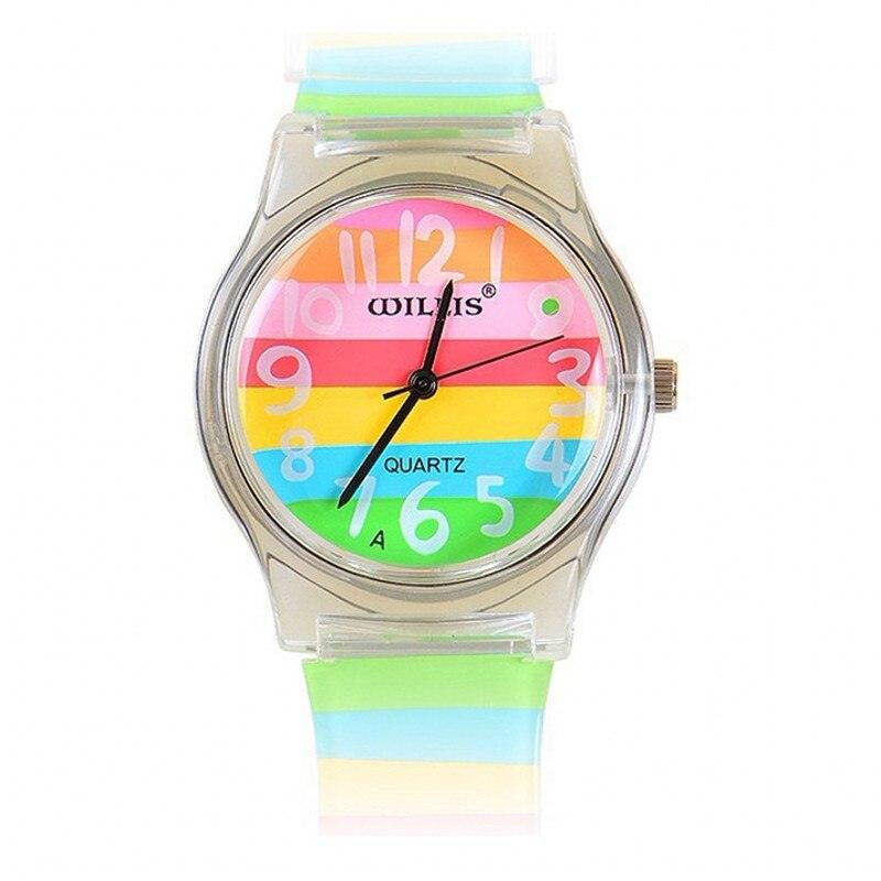 New Fashion Simple Boys Girls Sports Analog Watch Silicone Students Children Quartz Waterproof Learning Time Wrist Watch Easy To Read Time Wristwatches For Kids