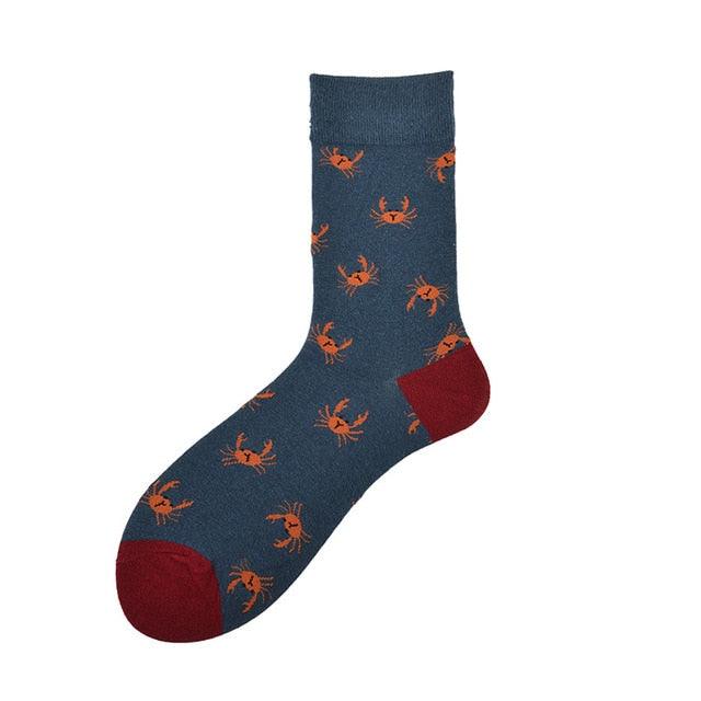 New Fashion Socks Shark Dinosaur Tiger Bear Dog Pattern Long Tube Happy Novelty Skateboarding Cycling Leisure Fun Unisex Crew Socks For Men And Women