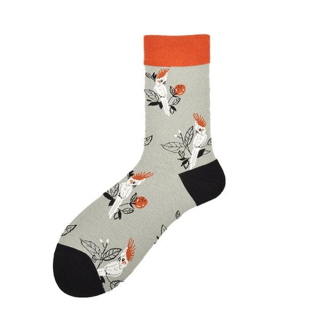 New Fashion Socks Shark Dinosaur Tiger Bear Dog Pattern Long Tube Happy Novelty Skateboarding Cycling Leisure Fun Unisex Crew Socks For Men And Women