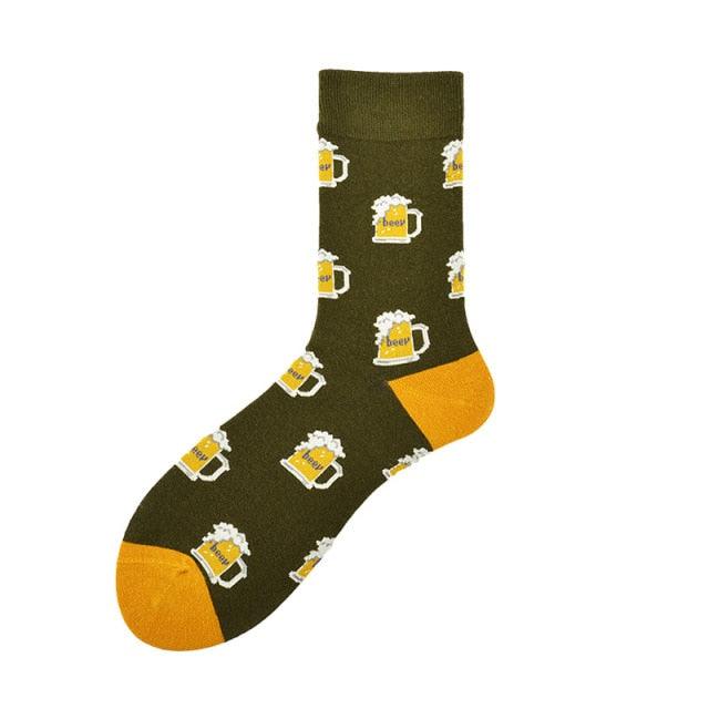 New Fashion Socks Shark Dinosaur Tiger Bear Dog Pattern Long Tube Happy Novelty Skateboarding Cycling Leisure Fun Unisex Crew Socks For Men And Women