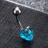 New Fashion Stainless Steel Belly Button Ring Zircon Lounger Medical Stainless Steel Belly Button Rings Navel Ring Surgical Steel Belly Button Rings Clear Women Body Jewelry Piercing Stainless Steel Dangle Belly Button Rings for Women Belly Piercing