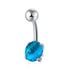 New Fashion Stainless Steel Belly Button Ring Zircon Lounger Medical Stainless Steel Belly Button Rings Navel Ring Surgical Steel Belly Button Rings Clear Women Body Jewelry Piercing Stainless Steel Dangle Belly Button Rings for Women Belly Piercing