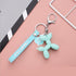 New Fashion Stereo Cute Balloon Dog Keychain Key ring Creative Cartoon Mobile Phone Balloon Dog Style Keyring soft Silicon Animal Key Hook Lovely Puppy Key Holder Bag Car Pendant Fun Keychain