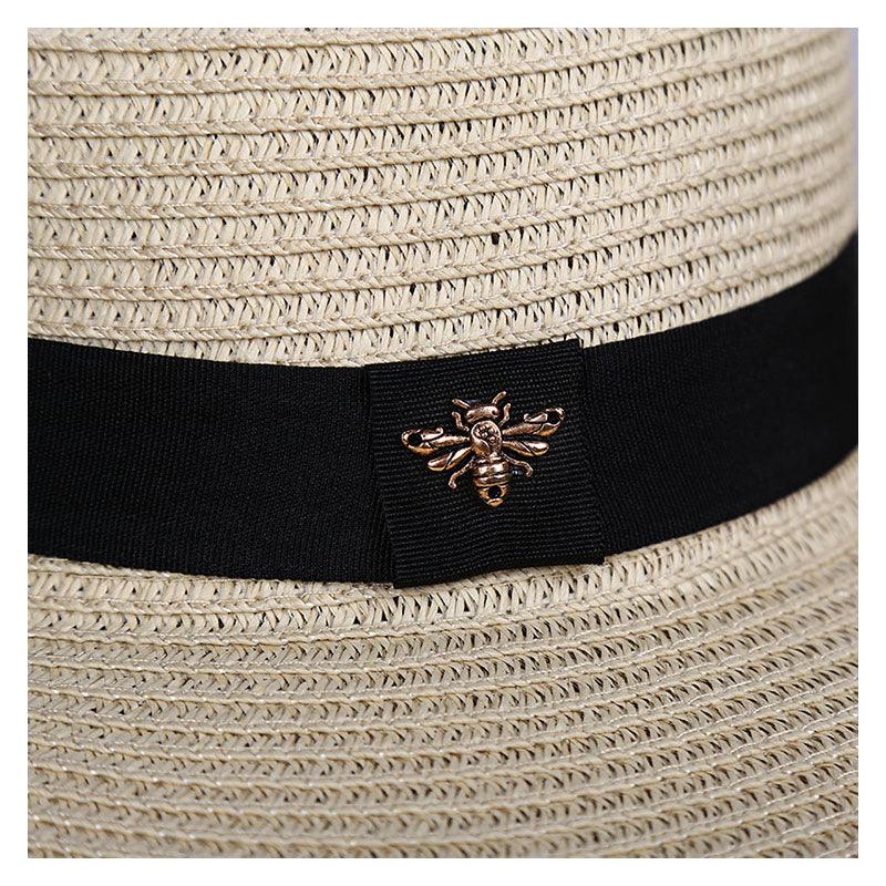 New Fashion Straw Hat Outdoor Leisure Sun Hat Women's Sun Hats UV Protection Large Wide Brim Hat Women Packable Sun Hat for Women Straw Hats Summer Beach Hat Ladies Wild Hats Straw Hat For Women