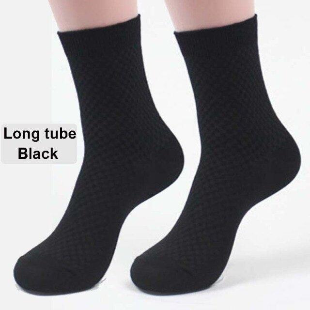 New Fashion Style Bamboo Fiber Socks Deodorant Sock High Tube Business Solid Breathable Men Women Elastic Socks Autumn Spring Socks For Men And Women