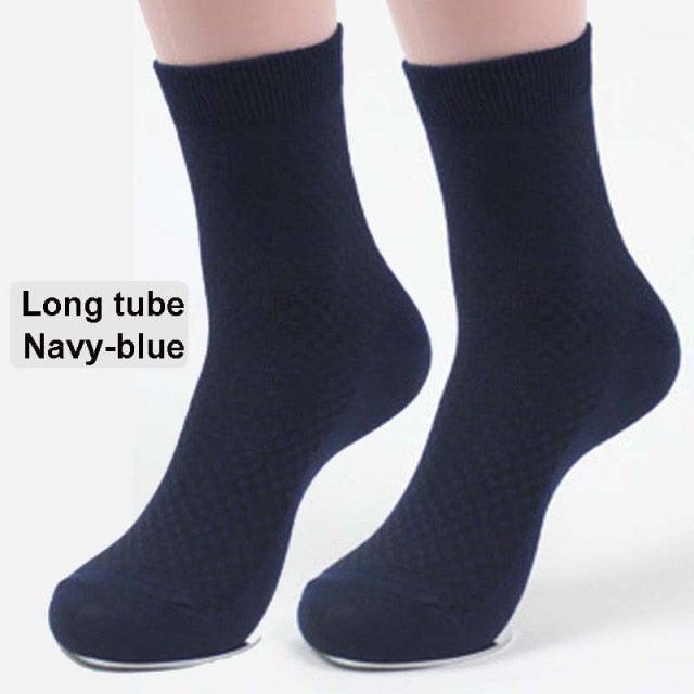 New Fashion Style Bamboo Fiber Socks Deodorant Sock High Tube Business Solid Breathable Men Women Elastic Socks Autumn Spring Socks For Men And Women