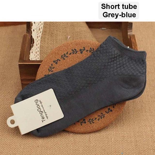 New Fashion Style Bamboo Fiber Socks Deodorant Sock High Tube Business Solid Breathable Men Women Elastic Socks Autumn Spring Socks For Men And Women