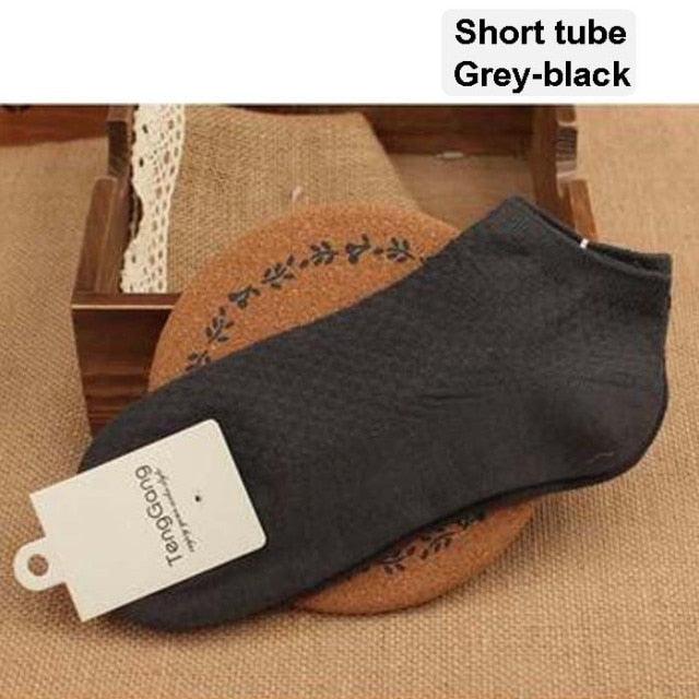 New Fashion Style Bamboo Fiber Socks Deodorant Sock High Tube Business Solid Breathable Men Women Elastic Socks Autumn Spring Socks For Men And Women