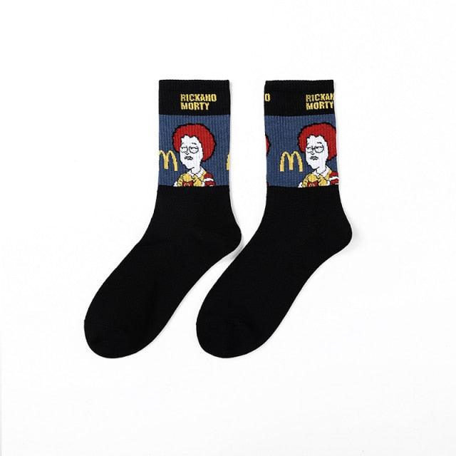 New Fashion Stylish Basketball Men Socks Cotton Hip-hop Female Sports Socks Combed Out Of Pure Cotton High Quality Harajuku Cool Funny Unisex Crew Socks For Men And Women