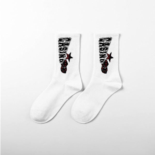 New Fashion Stylish Basketball Men Socks Cotton Hip-hop Female Sports Socks Combed Out Of Pure Cotton High Quality Harajuku Cool Funny Unisex Crew Socks For Men And Women