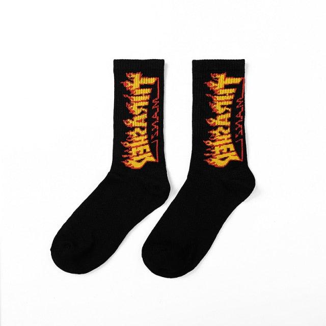 New Fashion Stylish Basketball Men Socks Cotton Hip-hop Female Sports Socks Combed Out Of Pure Cotton High Quality Harajuku Cool Funny Unisex Crew Socks For Men And Women