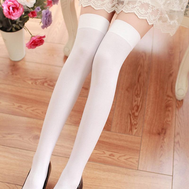 New Fashion Thigh High Stockings Solid Velvet Soft Flexible Over Knee Socks Tall Long Boot Stockings for Women - ALLURELATION - 500, adult socks, basketball socks, bike socks, breathable socks, casual socks, colorful socks, cotton socks, cute socks, cycling socks, female socks, flexible socks, footbal socks, footwear, long socks, Nylon socks, over the knee socks, Socks, socks for girls, socks for women, stockings, thigh high socks, thigh high stockings, velvet socks, Women socks - Stevvex.com