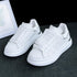 New Fashion White High Quality Women's White Thick Soled Sports Casual Couple Shoes Summer Lace-Up Trainers Gym Tennis Running Breathable High Quality Sneakers - STEVVEX Shoes - 106, Air Mesh Sneakers, Elegant Women Sneakers, Lace-up Sneakers, Leather Sneakers, Leather White Sneakers, Shoes, Walking Sneakers, White Shoes, White Womens Sneakers, Women Flat Leather Shoes, Women Flat Shoes, Women shoes, Women sneakers, Women's Sport Sneakers, Womens Fitness Sneakers, Womens Leather Sneakers - Stevvex.com