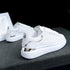 New Fashion White High Quality Women's White Thick Soled Sports Casual Couple Shoes Summer Lace-Up Trainers Gym Tennis Running Breathable High Quality Sneakers - STEVVEX Shoes - 106, Air Mesh Sneakers, Elegant Women Sneakers, Lace-up Sneakers, Leather Sneakers, Leather White Sneakers, Shoes, Walking Sneakers, White Shoes, White Womens Sneakers, Women Flat Leather Shoes, Women Flat Shoes, Women shoes, Women sneakers, Women's Sport Sneakers, Womens Fitness Sneakers, Womens Leather Sneakers - Stevvex.com