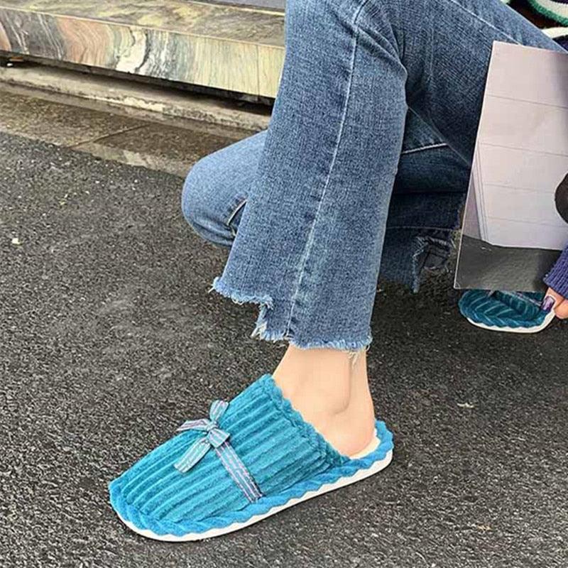 New Fashion Winter Warm Cotton Slippers Women Men Home Shoes Simple Non-slip Cotton House Slippers Cozy Memory Foam Washable For Summer Bedroom