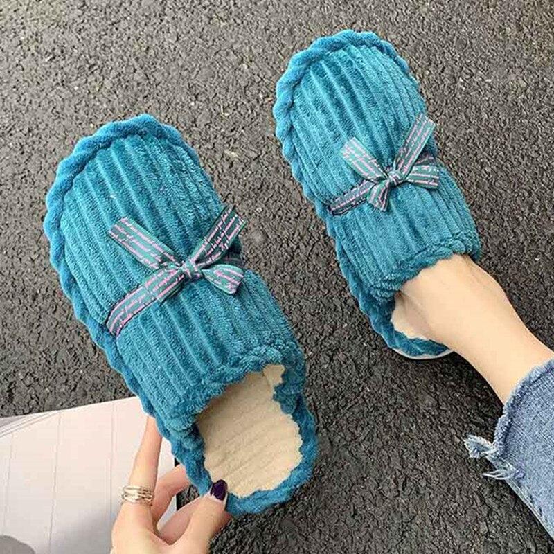 New Fashion Winter Warm Cotton Slippers Women Men Home Shoes Simple Non-slip Cotton House Slippers Cozy Memory Foam Washable For Summer Bedroom