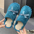 New Fashion Winter Warm Cotton Slippers Women Men Home Shoes Simple Non-slip Cotton House Slippers Cozy Memory Foam Washable For Summer Bedroom