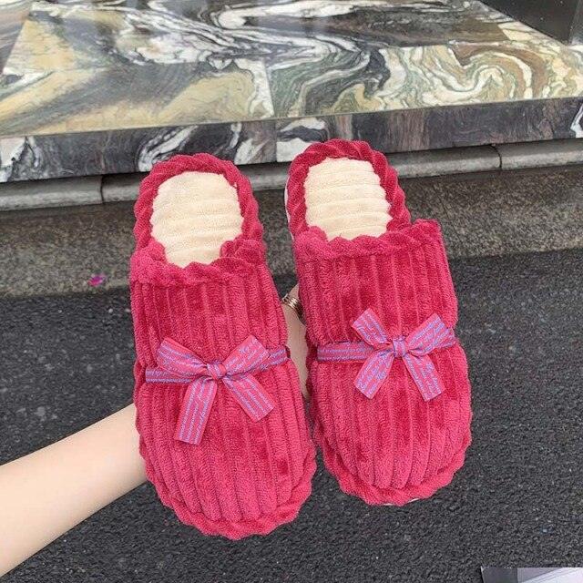 New Fashion Winter Warm Cotton Slippers Women Men Home Shoes Simple Non-slip Cotton House Slippers Cozy Memory Foam Washable For Summer Bedroom