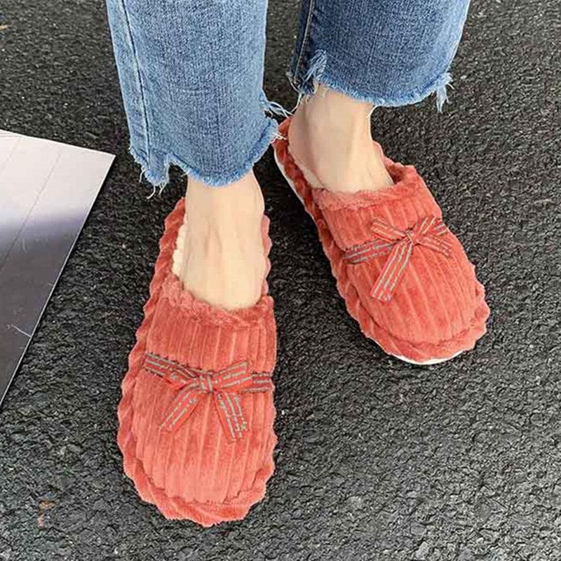 New Fashion Winter Warm Cotton Slippers Women Men Home Shoes Simple Non-slip Cotton House Slippers Cozy Memory Foam Washable For Summer Bedroom