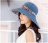 New Fashionable Women Sun Hat Summer Hat Foldable Ladies Wide Large Brim Floppy Folding Summer Beach Sun Hat Comfortable Cotton Cap Anti-UV Big Summer Biking Beach Hat Fashion Sun Hat